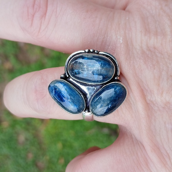 New Multi Kyanite 925 Silver Ring. - Picture 13 of 16